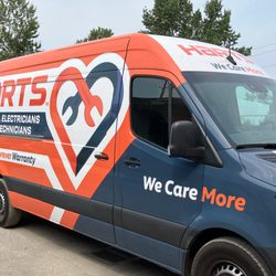 Harts Plumbers, Electricians, & HVAC Technicians - Harts Plumbers, Electricians, & HVAC Technicians newly wrapped work van.