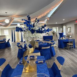 Elit' Affair's Banquet Hall - Royal Blue and Gold Wedding