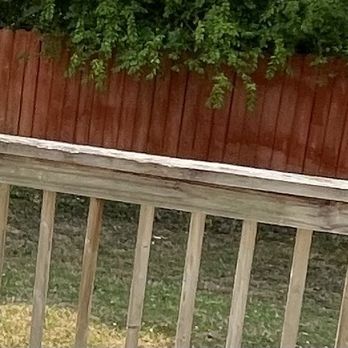 Magic Stick Power Washing - The fence in the background is how they left my fence after doing a "partial paint job". They don't know what they are doing - Pressure Washers Near Me