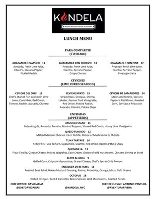 Menu photo 8 150-03 Restaurant Corp Dba Kandela Park, NY