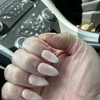 5 Point Nails - Left paint on my finger , it was supposed to be ombré lol she tried for a whole hour almost to put some powder mixing other colors A MESS! - Nail Salons Near Me - Redlands, California 5 Point Nails - Left paint on my finger , it was supposed to be ombré lol she tried for a whole hour almost to put some powder mixing other colors A MESS! - Nail Salons Near Me - Redlands, California