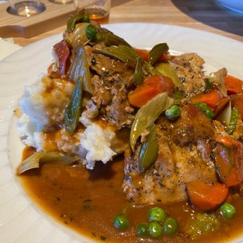 Lost Lion - Roasted Chicken Thighs and Mashed Potatoes. - New American Near Me - Westminster, Maryland