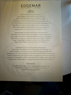 Menu photo 7 Edgemar Restaurant + Lounge Santa Monica, CA Menu photo 7 Edgemar Restaurant + Lounge Santa Monica, CA