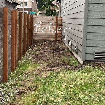 Alvin's Landscaping - Before Other side of home - Landscaping Near Me - Tacoma, Washington