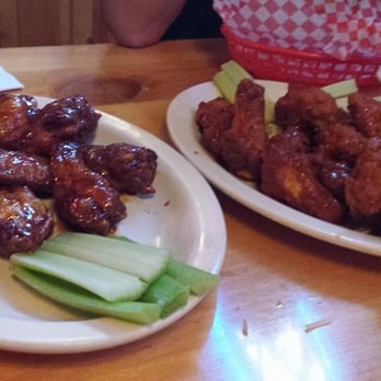 Crawfish Junction - Sweet & Sassy Wings on the left. Butt Smokin' Wings on the right.......... - Bars Near Me - Johnson Creek, Wisconsin
