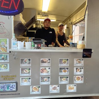 Khao Niew Cart - Here are the guys and the menu. - Laotian Near Me - Portland, Oregon