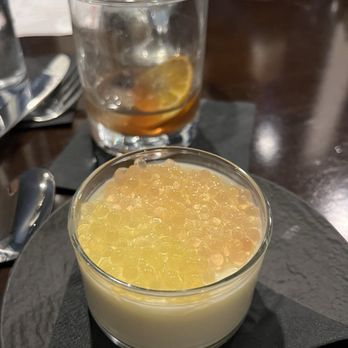 Dunhill Hotel - Smoky old fashioned and lemon posset from the Asbury restaurant attached to the hotel. - Hotels Near Me - Charlotte, North Carolina Dunhill Hotel - Smoky old fashioned and lemon posset from the Asbury restaurant attached to the hotel. - Hotels Near Me - Charlotte, North Carolina