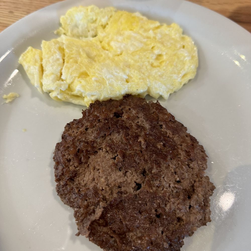 Batter Up Pancakes - Side of scrambled egg and hamburger meat - Pancakes Near Me - Clovis, California Batter Up Pancakes - Side of scrambled egg and hamburger meat - Pancakes Near Me - Clovis, California