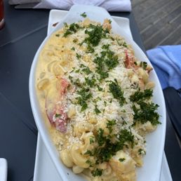 Lobster & shrimp Mac and cheese. Tasty