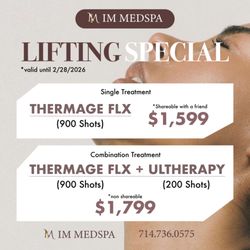 IM Med Spa - Thermage  and Ultherapy promotion