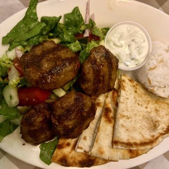 Safron Mediterranean Grill - Kofte Kebab Platter - Mediterranean Near Me - Miami Beach, Florida