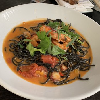 Spoon and Stable - Spaghetti Nero - beautiful and flavorful but too much sauce and too little spice for my taste - New American Near Me - Minneapolis, Minnesota