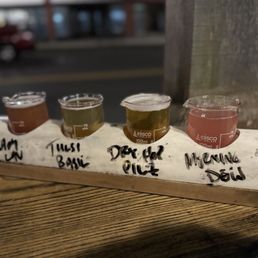 Beer and cider flight Beer and cider flight