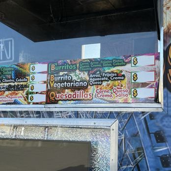 Tacos De La Calle - Their so called menu - Food Trucks Near Me - San Ramon, California