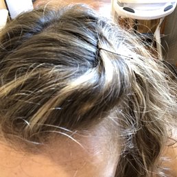 Blonde streaks instead of blended...! Blonde streaks instead of blended...!