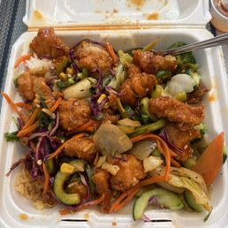 Popcorn chicken bowl! Mmmmm Popcorn chicken bowl! Mmmmm