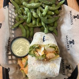 Spicy shrimp wrap