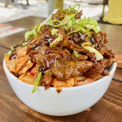 SET NoLibs - Vegan Teriyaki Rice Bowl- A ton of white rice underneath