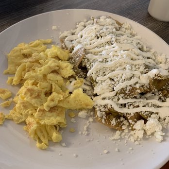 Taste Cafe - Chilaquiles Verdes with scrambled eggs - Breakfast & Brunch Near Me - Half Moon Bay, California Taste Cafe - Chilaquiles Verdes with scrambled eggs - Breakfast & Brunch Near Me - Half Moon Bay, California