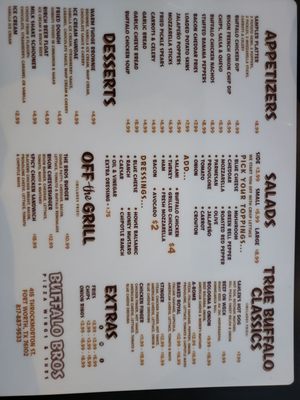 Menu photo 8 Buffalo Bros Sundance Fort Worth, TX