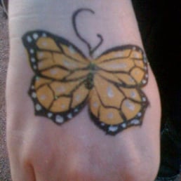 Butterfly. This literally took her 2 minutes to do. Butterfly. This literally took her 2 minutes to do.