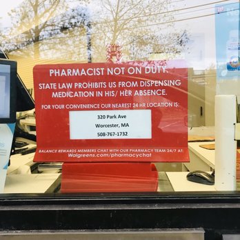 Walgreens - I'm in Framingham.  It is 12noon.   Pharmacy not open and directing me to WORCESTER?! - Drugstores Near Me - Framingham, Massachusetts