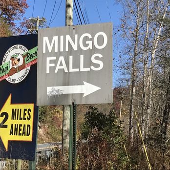 Mingo Falls - Entrance sign - Hiking Near Me - Cherokee, North Carolina