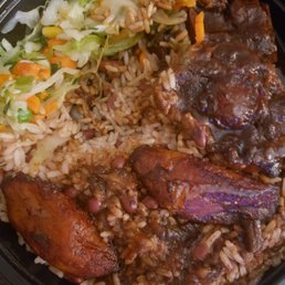 This is Oxtails with extra gravy and red beans with rice. This is Oxtails with extra gravy and red beans with rice.
