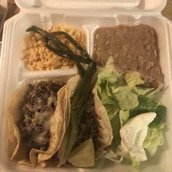 Fast Taco - Two taco Carne Asada combo plate - Mexican Near Me - Los Angeles, California
