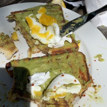 The Great Georgiana - Avocado toast with "poached" eggs - Bars Near Me - Brooklyn, New York