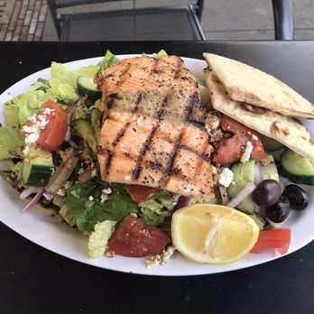 Petra Cafe - Salmon salad - Greek Near Me - Orinda, California Petra Cafe - Salmon salad - Greek Near Me - Orinda, California