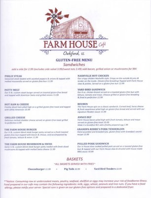 Menu photo 3 The FarmHouse Restaurant Oakford, IL Menu photo 3 The FarmHouse Restaurant Oakford, IL