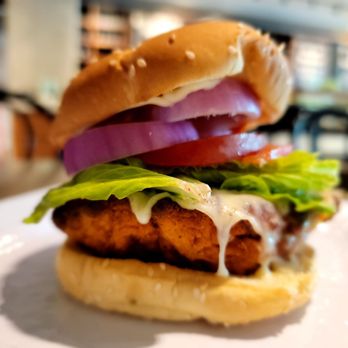 Fountain Place Cafe - Spicy chicken sandwich - Coffee & Tea Near Me - Dallas, Texas Fountain Place Cafe - Spicy chicken sandwich - Coffee & Tea Near Me - Dallas, Texas