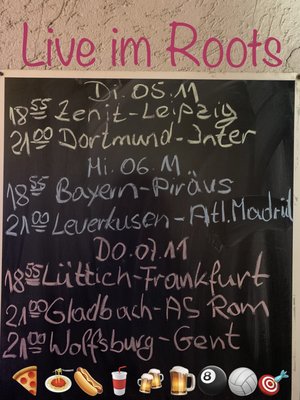 Menu photo 2 Roots Sportsbar Braunschweig, NI Menu photo 2 Roots Sportsbar Braunschweig, NI