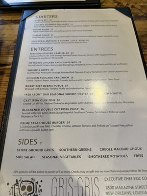 Menu photo 1 Gris-Gris New Orleans, LA Menu photo 1 Gris-Gris New Orleans, LA
