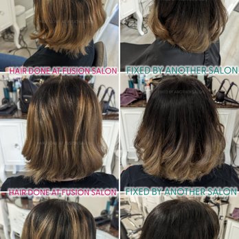 Fusion Salon - They made a mistake, overcharged for service I didnt request nor received then ignored me for months. Wanted an ombre.Another salon fixed it - Hair Salons Near Me - Wilmington, Delaware