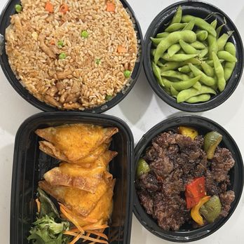Grace's Mandarin - Pork fried rice, crispy beef, crab Rangoon, and edamame. - Asian Fusion Near Me - Oxon Hill, Maryland Grace's Mandarin - Pork fried rice, crispy beef, crab Rangoon, and edamame. - Asian Fusion Near Me - Oxon Hill, Maryland