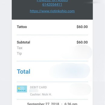 Riot Ink - Tattoo price. - Tattoo Near Me - Powell, Ohio