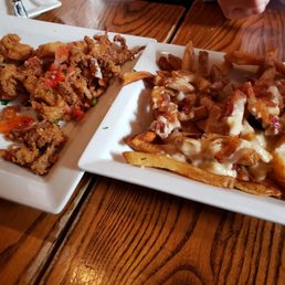 Calamari, loaded fries.