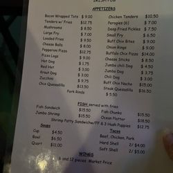 The Irish Pub - Menu July 2026