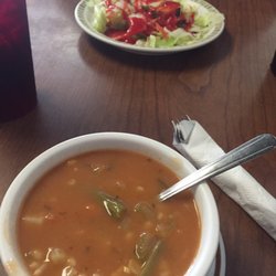 Marshall Family Restaurant - Vegetable soup and salad