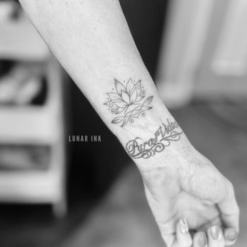 Lunar Ink - Lotus tattoo in black - Tattoo Near Me Lunar Ink - Lotus tattoo in black - Tattoo Near Me