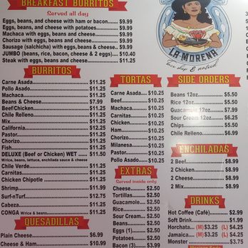 La Morena Taco Shop - Menu Dec. 2025 - Mexican Near Me - San Diego, California La Morena Taco Shop - Menu Dec. 2025 - Mexican Near Me - San Diego, California