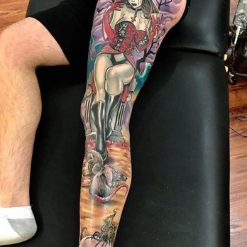Timewarp Tattoo - Leg sleeve by Christian - Tattoo Near Me - Kissimmee, Florida Timewarp Tattoo - Leg sleeve by Christian - Tattoo Near Me - Kissimmee, Florida