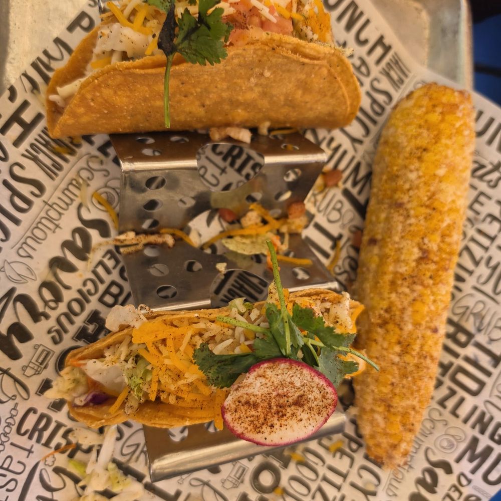 2 Ground Beef Tacos + Street Corn 2 Ground Beef Tacos + Street Corn