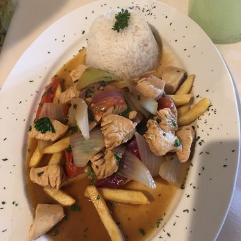 Lemon Tree Restaurant - Chicken saltado with rice - Latin American Near Me - Houston, Texas Lemon Tree Restaurant - Chicken saltado with rice - Latin American Near Me - Houston, Texas