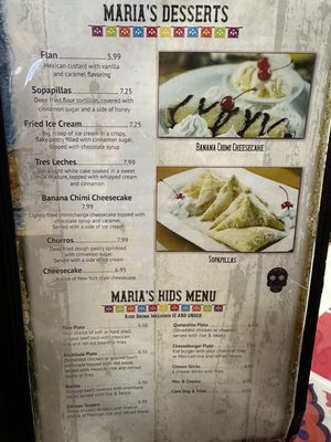 Menu photo 2 Maria's Cocina Mexicana Moss Bluff Moss Bluff, LA