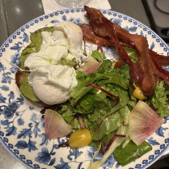 Notch8 Restaurant & Bar - Avocado toast with poached eggs and a side of bacon - Bars Near Me - Vancouver, British Columbia Notch8 Restaurant & Bar - Avocado toast with poached eggs and a side of bacon - Bars Near Me - Vancouver, British Columbia