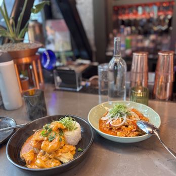Lucuma Kitchen and Bar - Paella peruana de tierra and Pescado a lo macho - Peruvian Near Me - Oakland, California Lucuma Kitchen and Bar - Paella peruana de tierra and Pescado a lo macho - Peruvian Near Me - Oakland, California