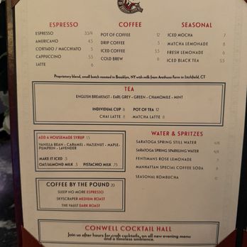 Conwell Hall - Menu - Cafes Near Me - New York, New York